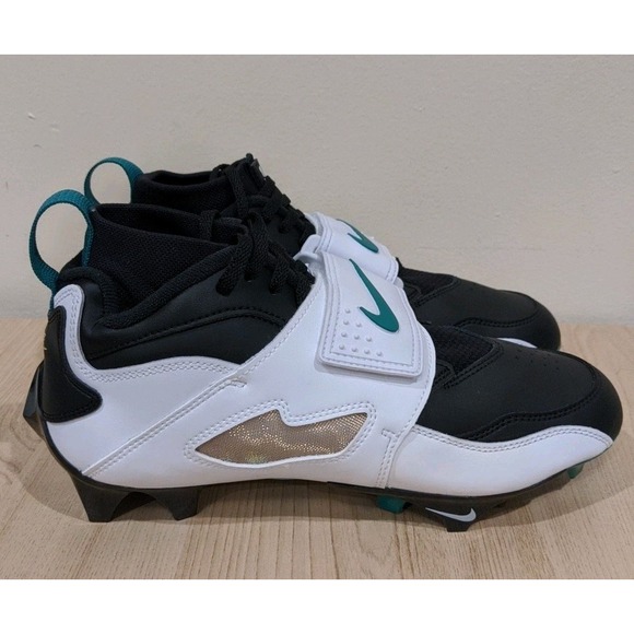Nike Diamond Turf Vapor Edge TD Football Cleats Mens 7.5 Emerald White Black NEW - Picture 4 of 9